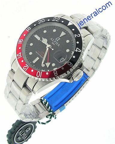 Orologio Alpha Automatico Perpetual Date GMT Master II Quadrante Nero