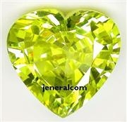 # Peridoto Verde Taglio a Cuore mm. 7 x 7