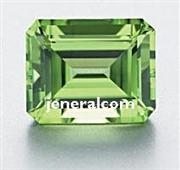 # Peridoto Verde Taglio a Ottagonale a Gradini mm. 6 x 4