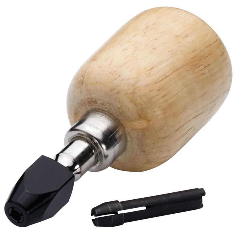 Manipolo con Mandrino, Manico in Legno per Utensili di Precisione Manipolo con Mandrino, Manico in Legno per Utensili di Precisione