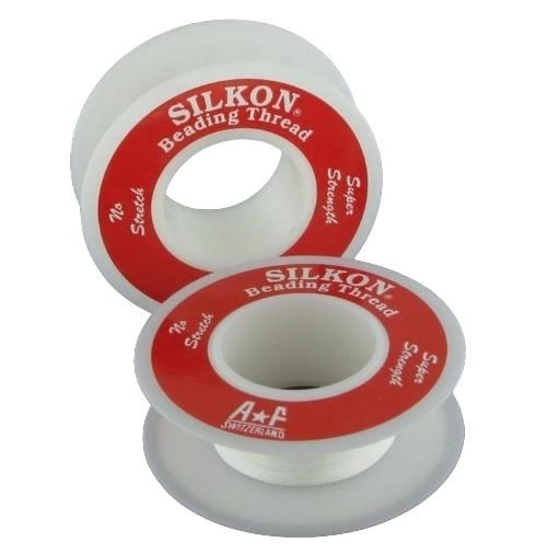 Filo Silkon per infilare Perle pesanti colore Bianco calibro 6 Filo Silkon per infilare Perle pesanti colore Bianco calibro 6