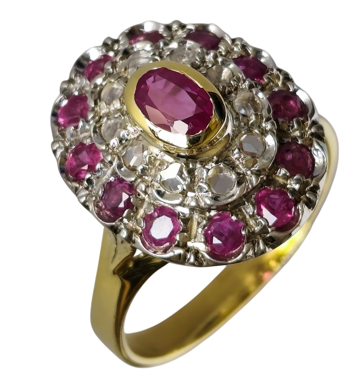 Anelli antichi con Rosa Diamanti e Rubini