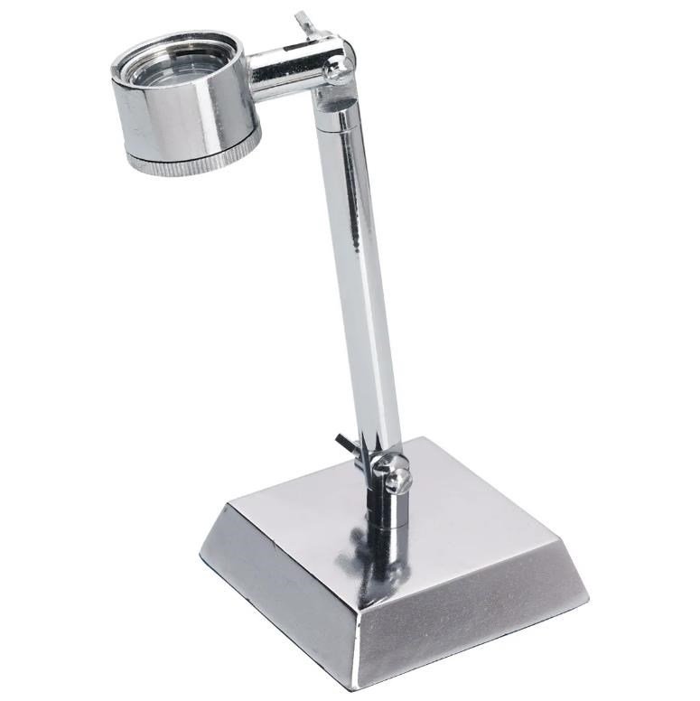 Lente d'Ingrandimento Tripletta 10X con Braccio Snodabile e Base Robusta Lente d'Ingrandimento Tripletta 10X con Braccio Snodabile e Base Robusta