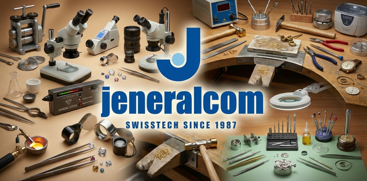Jeneralcom, Forniture, Attrezzatura per orologeria, oreficeria, argenteria, gioielleria. Ricambi per orologi. Strumenti gemmologici. Articoli per incastonatura.