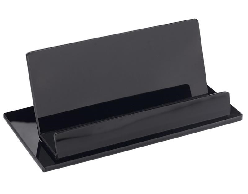 Espositore Inclinato in Acrilico Nero Lucido per Gioielleria, Blister e Solitari - 200x100mm