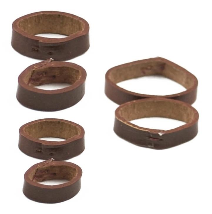 Passanti di ricambio per cinturini in pelle colore marrone Passanti di ricambio per cinturini in pelle colore marrone