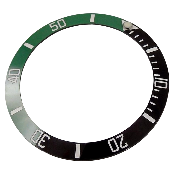 Lunetta Ceramica Nera Verde mod. Sprite per Rolex Submariner diametro mm 38.00