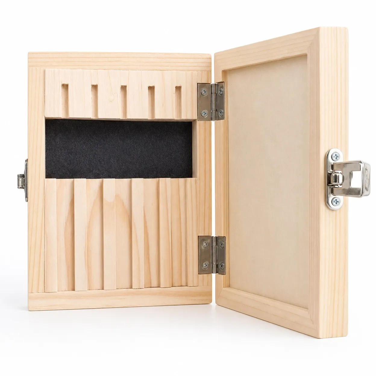 Astuccio Porta Pinzette da Orologiaio in Legno - 5 Scomparti