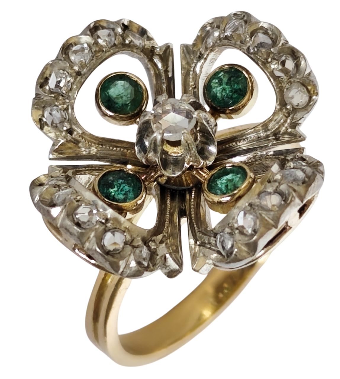 Anelli Antichi con Diamanti e Smeraldi