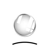 Vetro minerale bombato, bordatura colore argento spessore mm 1.00 Vetro minerale bombato, bordatura colore argento spessore mm 1.00