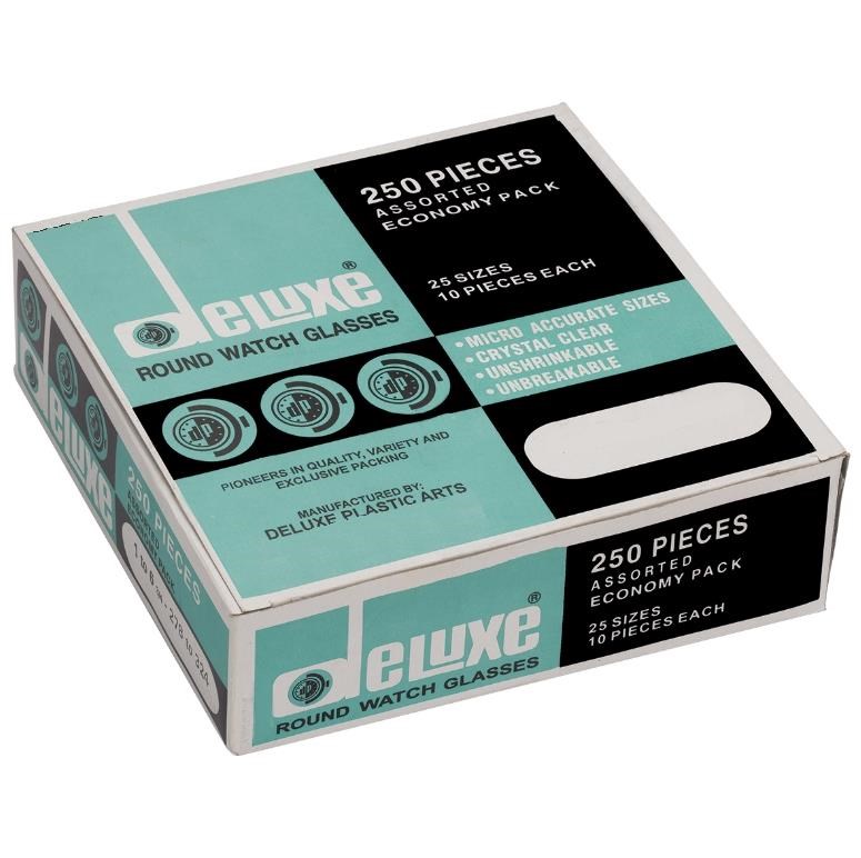 Vetri in plexiglass, plastica, esalite bombati da 19.00 a 23.60 mm.  Vetri in plexiglass, plastica, esalite bombati da 19.00 a 23.60 mm.