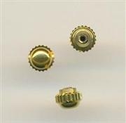 Corona antipolvere bombata Placata Oro, diametro albero di carica mm. 0.90  Corona antipolvere bombata Placata Oro, diametro albero di carica mm. 0.90