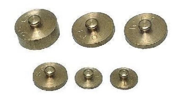 Pesi in carati per bilancia manuale da 1 ct a 1 centesimo di carato  Pesi in carati per bilancia manuale da 1 ct a 1 centesimo di carato